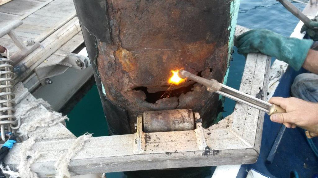 Soldadura y reparación de estructuras portuarias
